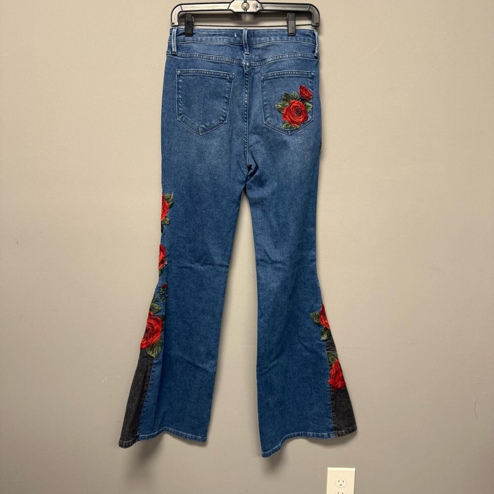 DRIFTWOOD Farrah Midnight Rose Wide Leg Jeans - Picture 4 of 9